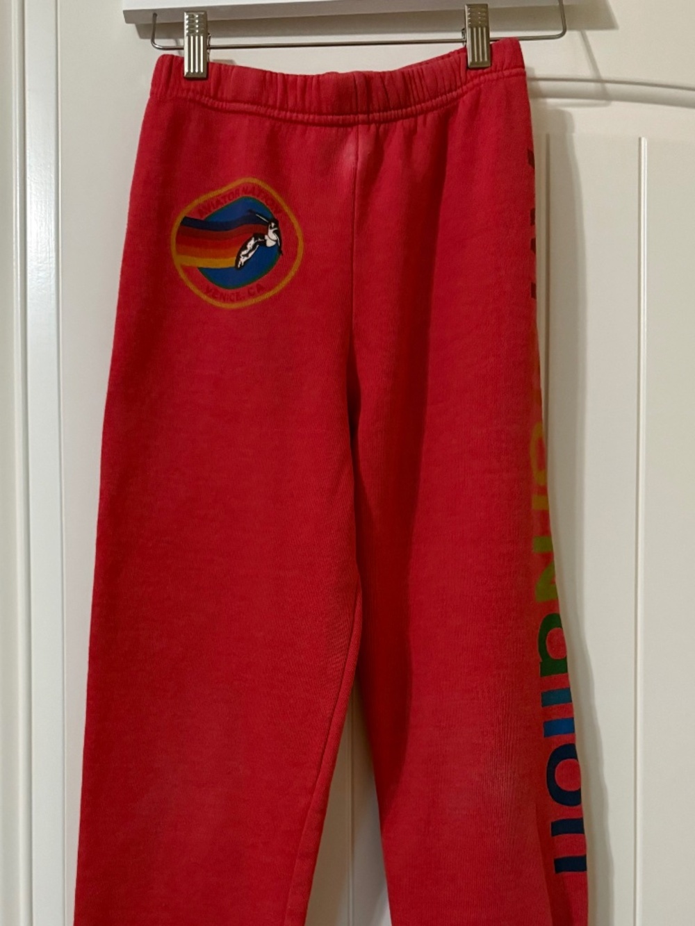 Kids size 14 Aviator Nation sweat pants (with light flaw)